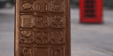 Cell Phone-flat milk chocolate